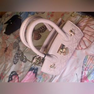 Pink mini crossbody bag